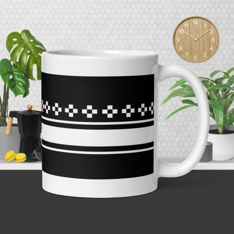 Pashapali printed White glossy mug