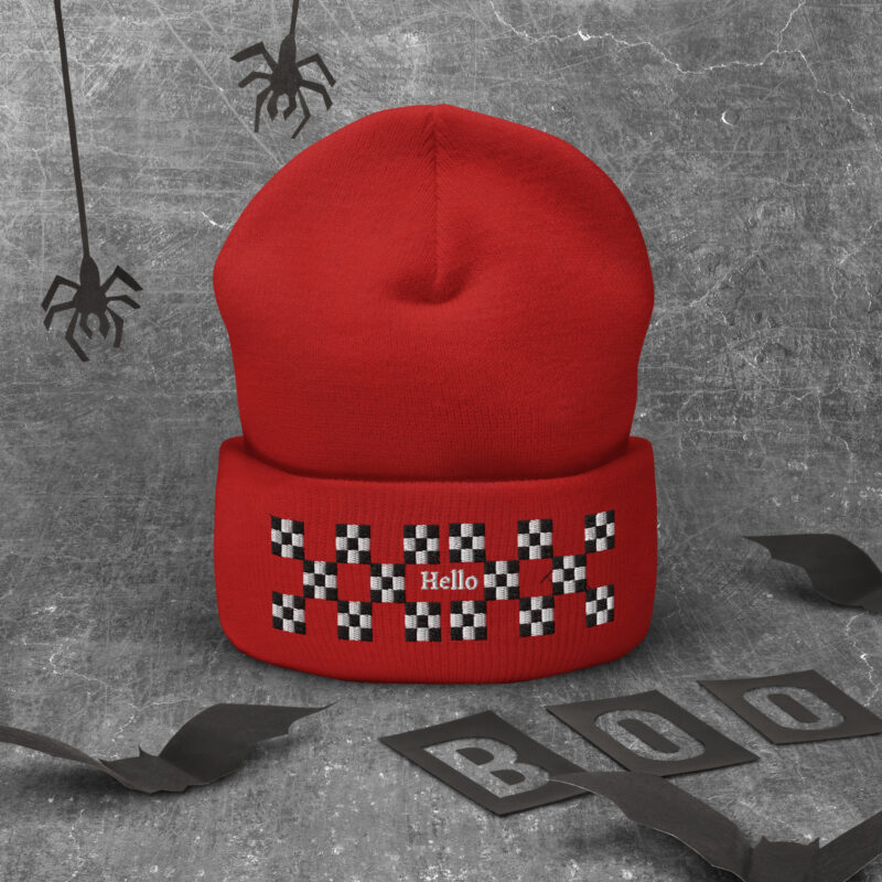 Hello Cuffed Beanie