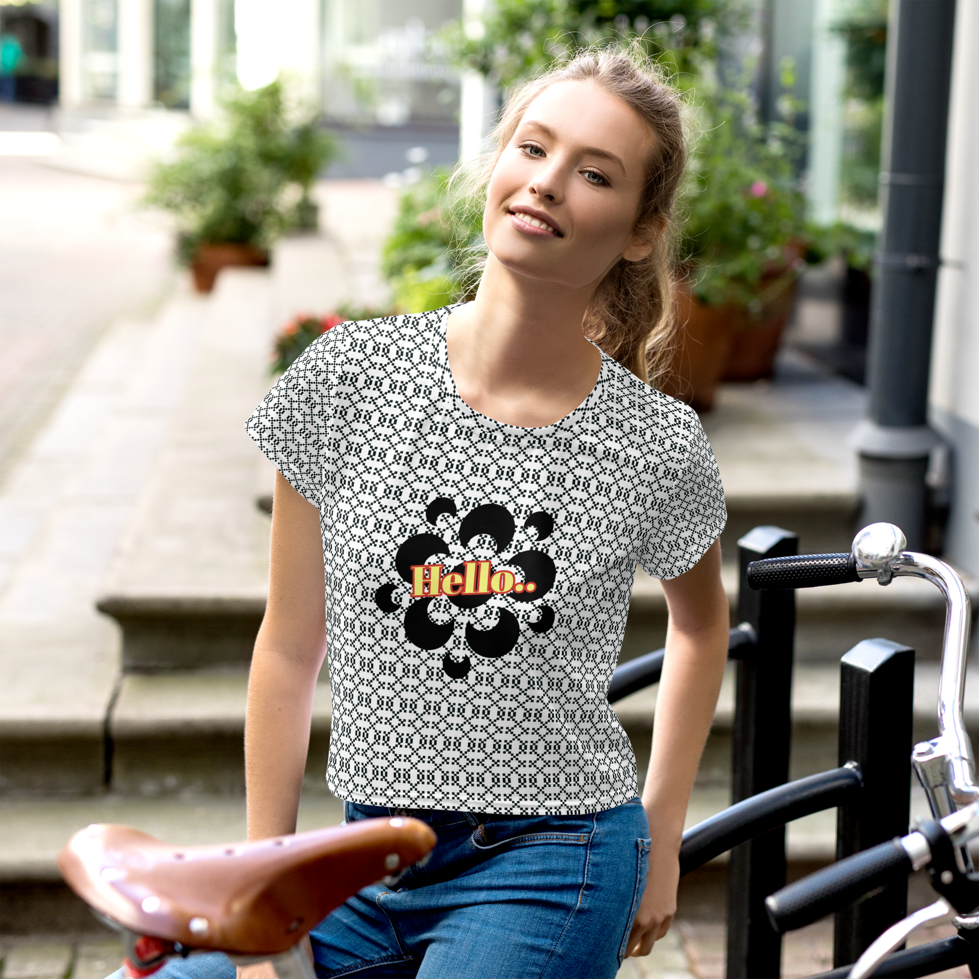 Hello Crop Tee