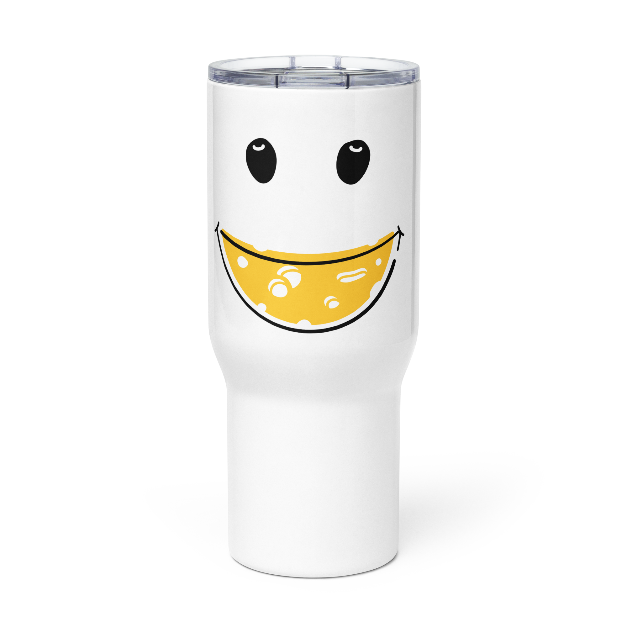 Travel laughing mug with a handle