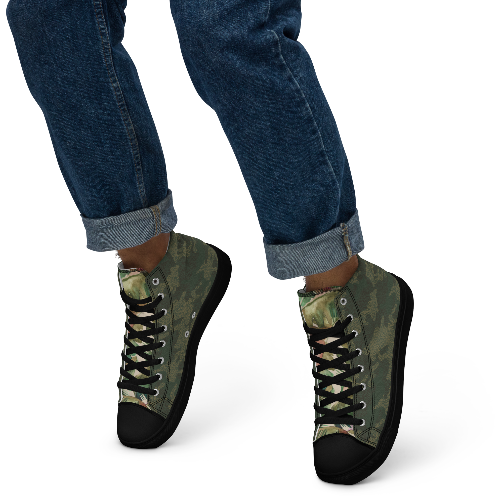 Men’s high top canvas shoes