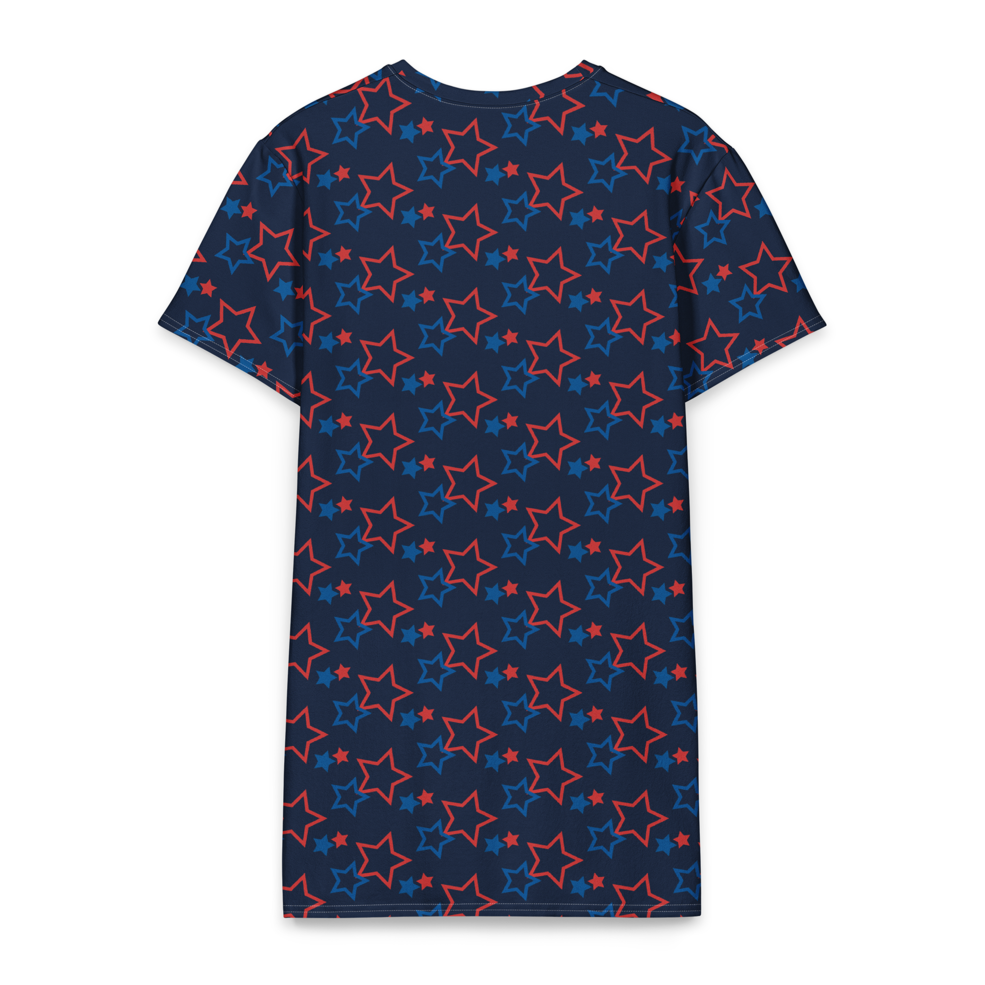 Cotton t-shirt dress women - navy blue