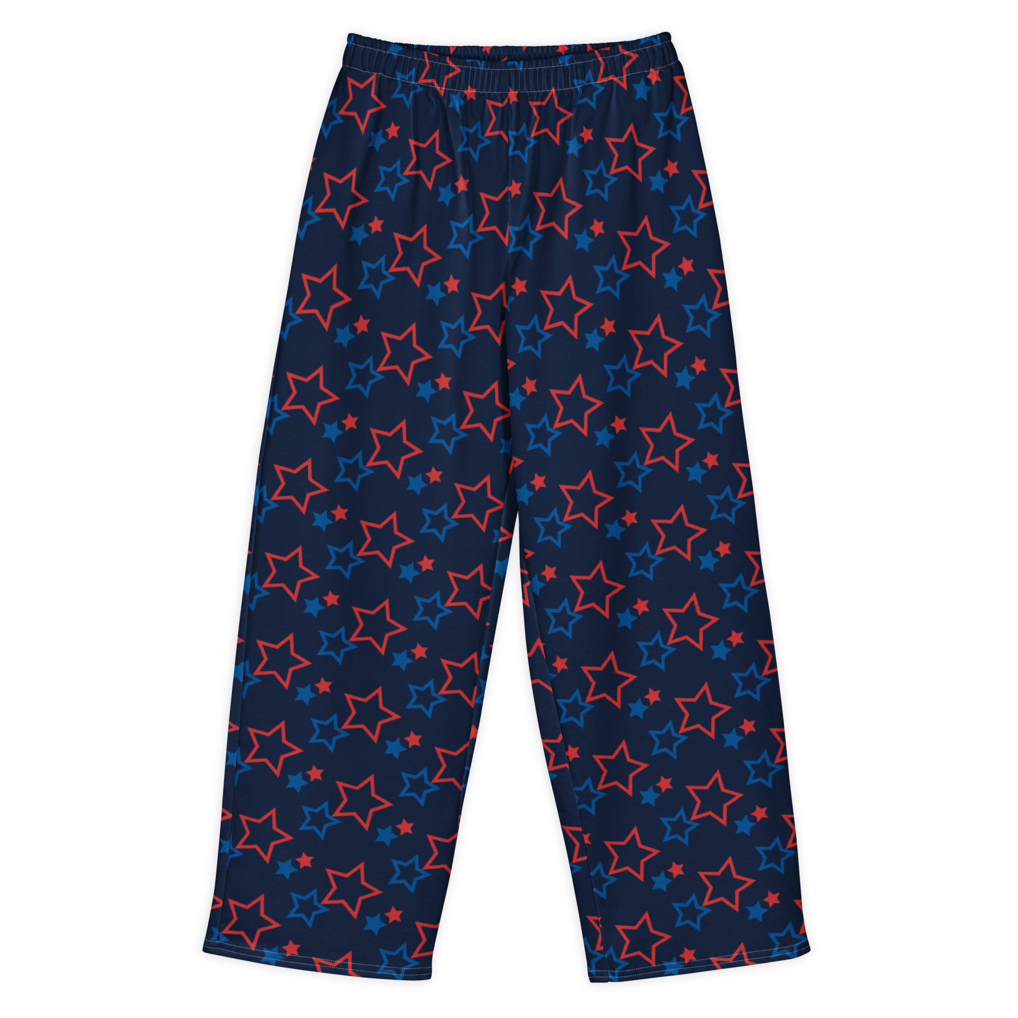 Solid cotton navy blue parallel pants women