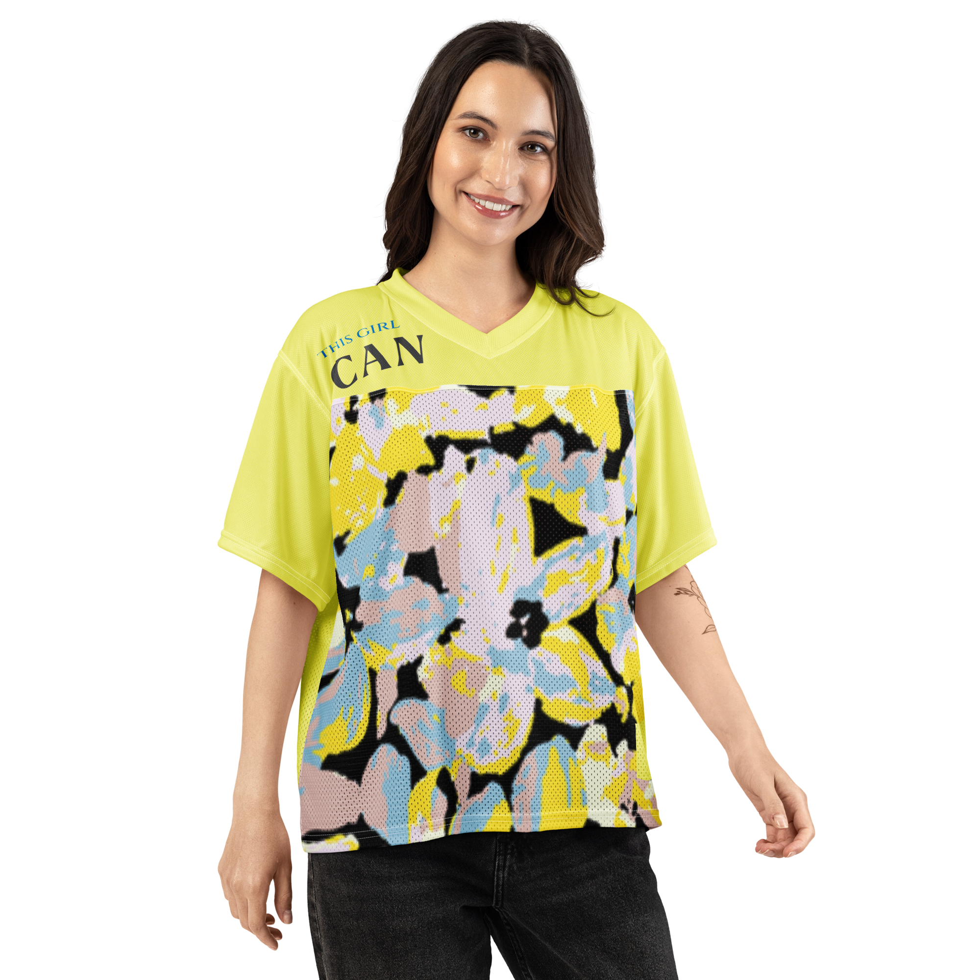 Women's Boxy Fit Yellow Jersey T-Shirt – Soft, Comfortable & Trendy Casual Top
