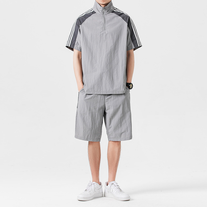Men's T-Shirt & Shorts Co-Ord Set with Premium Cotton Fabric, Quick-Dry Breathable Material, Anti-Fading Design, Soft Comfortable