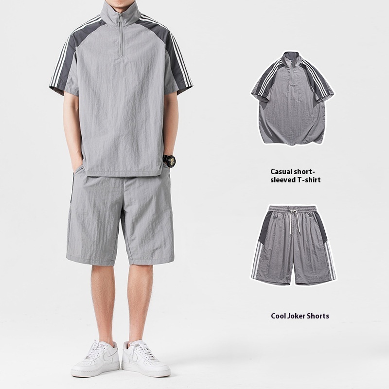 Men's T-Shirt & Shorts Co-Ord Set with Premium Cotton Fabric, Quick-Dry Breathable Material, Anti-Fading Design, Soft Comfortable - Image 3