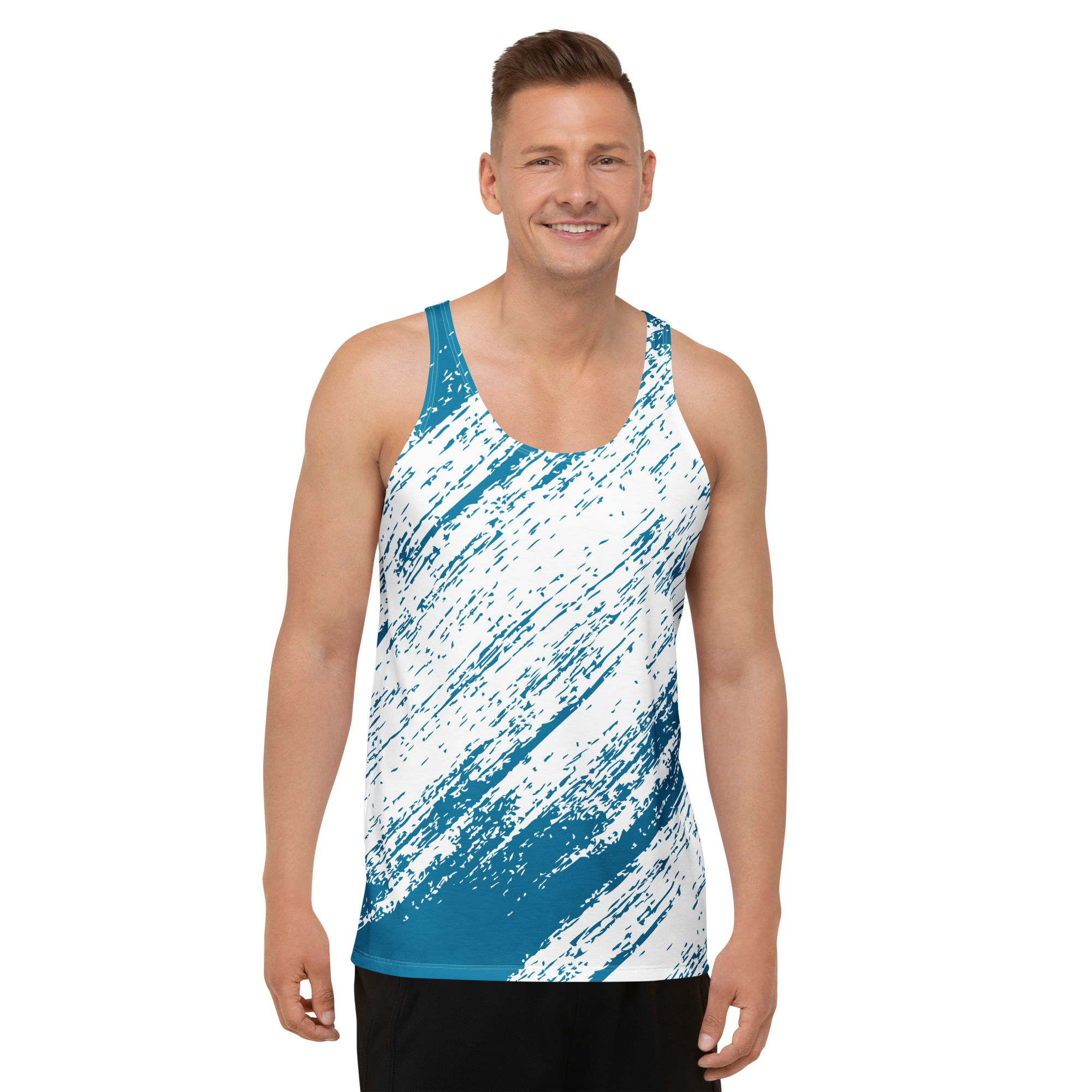 Unisex All-Over Printed Tank Top –  Yoga & Gym Sports Top Sky Blue